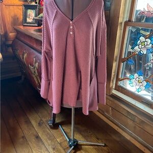 Elegant Plum Tunic with back printed insert